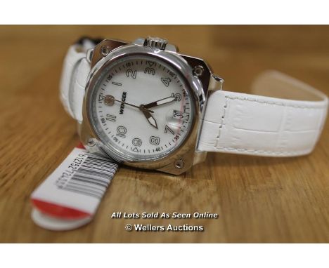 *WENGER AEROGRAPH COCKPIT QUARTZ MOVEMENT WHITE DIAL LADIES WATCH 72433 / LADIES&nbsp;WENGER ,AEROGRAPH COCKPIT, QUARTZ WATCH