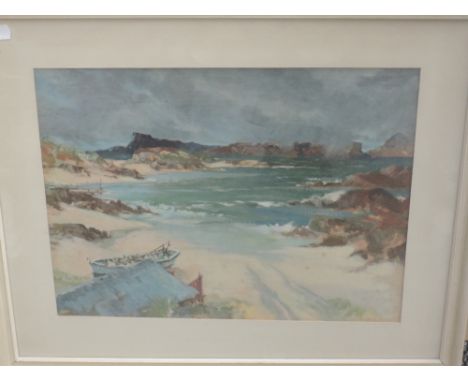Frank McKelvey (1895-1974) and Francis R Flint, two prints, coastal views, each 31 x 39cm , mounted framed and glazed, 47 x 5