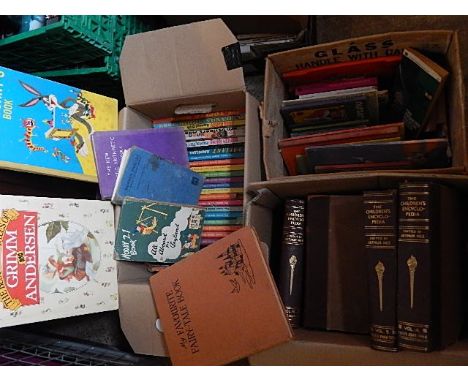 3 boxes of vintage books