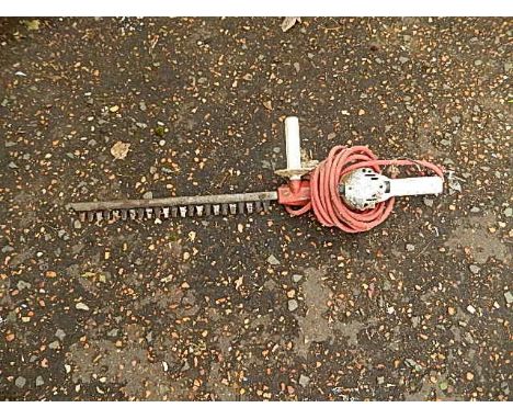 Vintage 12 volt hedge cutter with clips to fit on battery