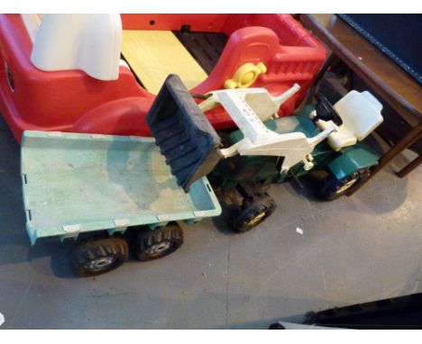 Childs tractor and trailer 