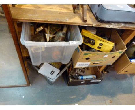 Four boxes of mixed tools