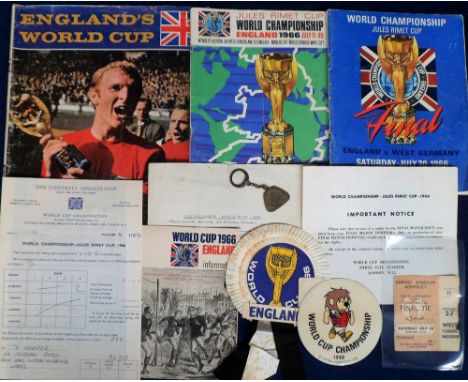 World Cup 1966, a selection of items including England v Germany World Cup Final Programme (original, team page blank) plus m