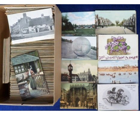 Tony Warr Collection, Postcards, a mixed vintage selection of 600+ cards, the majority being printed UK topographical and sub