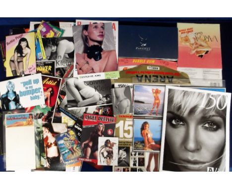 Glamour, quantity of modern advertising cards, bookmarks, postcards and promotional items for various products inc. swimwear,