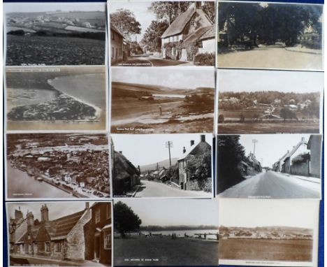 Postcards, a collection of 25 cards of Dorset inc. RP's of Eype, Tolpuddle, Weymouth Rd Dorchester, aerial view of Lyme Regis