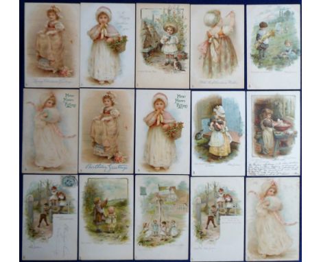Tony Warr Collection, Postcards, a selection of 49 chromo art cards, mainly greetings and children, illustrated by Helen Jack