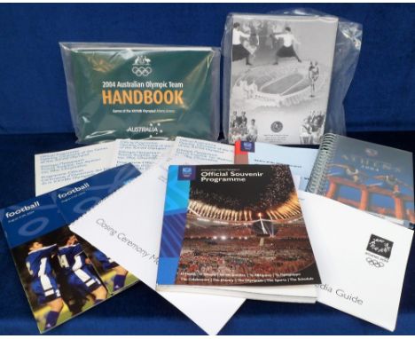Olympic Games memorabilia, Athens, 2004, interesting selection, GB &amp; Australia Team Handbooks, Official Souvenir Programm