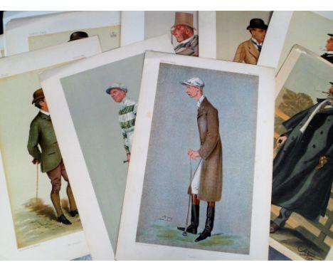 Vanity Fair Magazine Prints, Horse racing, 30 large supplement prints dating between 1869 and 1914. Turf Devotees, Trainers a