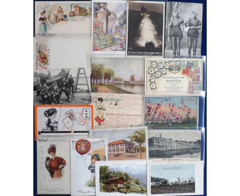 Postcards, a selection of approx. 75 Foreign product advertising cards inc. Footwear of Nations (Woonsocket Rubber Co) (set 1