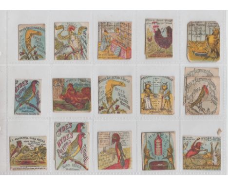 Trade cards, Hyde's, Cartoons, small 'K' size advertising cards, ' (cut from packets) (23 different plus 7 duplicates) (poor/