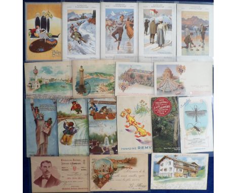 Postcards, a further mixed age Foreign product advertising selection of approx. 100 cards inc. La Prevoyance par la Mutualite