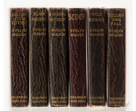 Waugh (Evelyn) Decline and Fall, illustrations by the author, spotting, 1928; Vile Bodies, 1930; Scoop, 1933; A Handful of Du