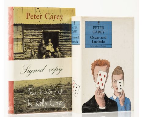 Carey (Peter) Oscar and Lucinda, first edition, signed by the author "'This might even win the Booker', he said" on title, li