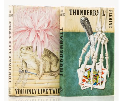 Fleming (Ian) Thunderball, light faint spotting to endpapers, 1961; You Only Live Twice, board spine ends lightly bumped, 196