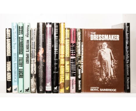 Bainbridge (Beryl) The Dressmaker, jacket price-clipped, 1973; An Awfully Big Adventure, contemporary gift inscription to tit