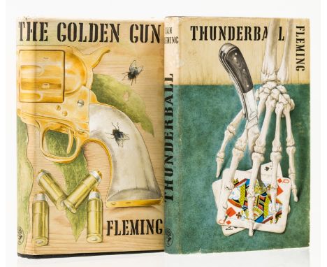 Fleming (Ian) Thunderball, 1961; The Man with the Golden Gun, 1965, first editions, original boards, dust-jackets, cockled, w