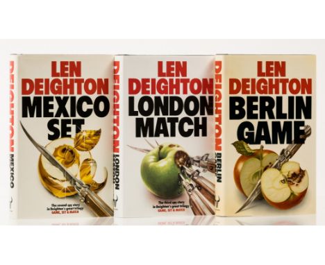 Deighton (Len) [Game, Set & Match trilogy], 3 vol., comprising Berlin Game, jacket with light toning to head and foot, 1983; 