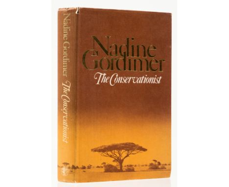 Gordimer (Nadine) The Conservationist, first edition, signed by the author on title, ink ownership inscription to endpaper, s