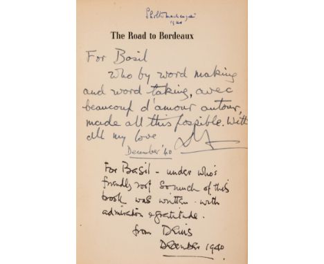 Freeman (C. Denis) and Douglas Cooper. The Road to Bordeaux, first edition, signed presentation inscriptions from the authors