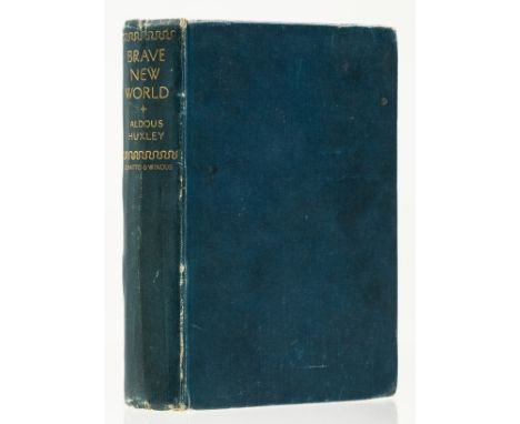 Huxley (Aldous) Brave New World, first edition, mail sticker and ink ownership name to pastedown, very faint scattered spotti