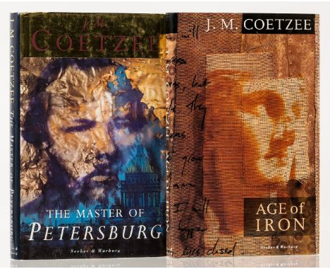 Coetzee (J.M.) Age of Iron, 1990; The Master of St. Petersburg, slight shelf-lean, 1994, first editions, signed by the author