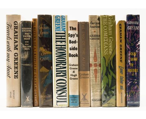 Greene (Graham) The End of the Affair, cloth spine faded, 1951; The Quiet American, light soiling to cloth covers, 1955; Lose