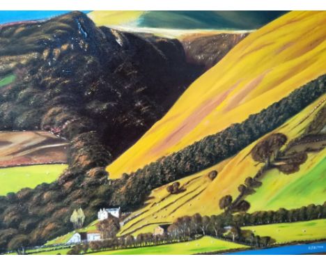 KEN BELTON framed oil - 'Cwm Amarch Above Tal-y-Llyn Lake', 22 x 18 inches "I think this is a good and typical example of the