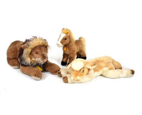 Steiff - Cosy Ferdy pony, Molly Leo &amp; Molly Calf, largest 52cm long  (3)