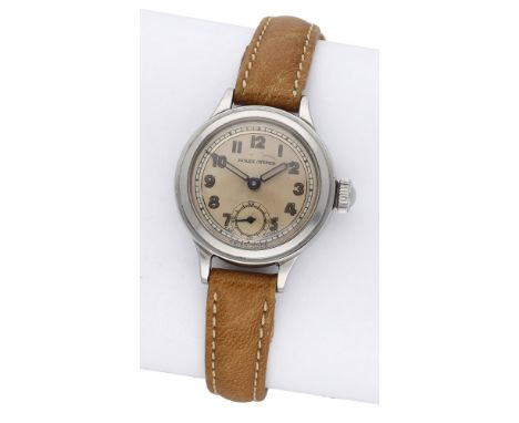 Rolex. A stainless steel wristwatch, Ref. 3019, Oyster, circa 1955. Movement: manual winding, 15 jewels. Dial: two-tone silve
