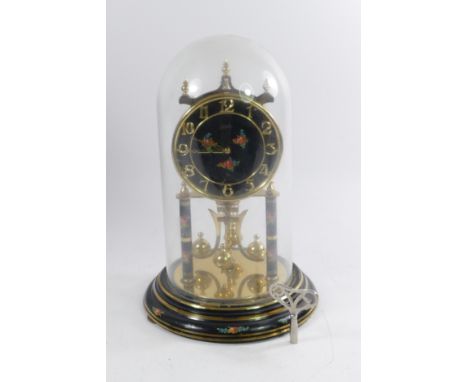 A mid 20th century Kundo anniversary mantle clock with 80 day manual, German movement - 29cm tall. 