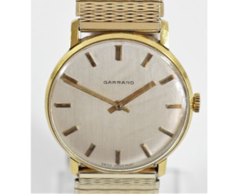 Garrard, a gold plated manual wind presentation gentleman's wristwatch, Leyland Cars, 25 years service, 32mm 