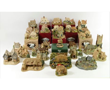 A collection of forty Lilliput Lane model cottages, together with eleven collector plates. (3)