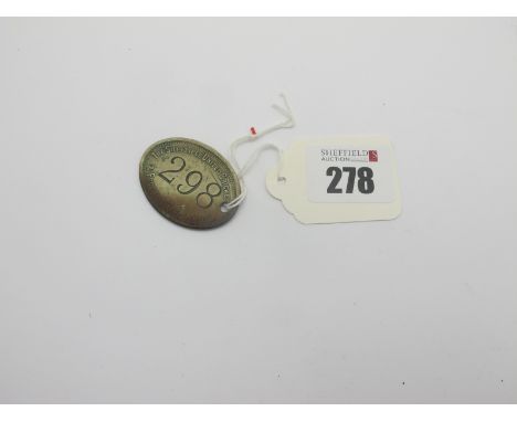 Sheffield United Cricket and Football Club Ordinary Share Holder Oval Disc, in nickel, numbered '298' 4cm wide.