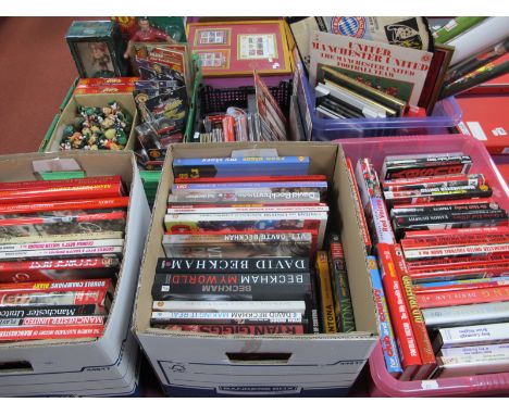 Manchester United Books - David Beckham, George Best, Official History, Red Army Viollet, Cantona, etc:- Three Boxes.