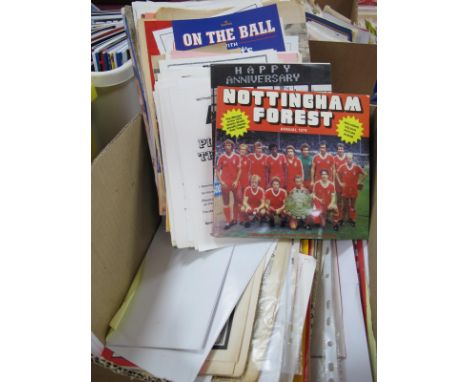 Nottingham Forest Tickets, Programmes, Team Sheets, Token Sheets from 1960's and Later, Clough tributes, newspapers,First Day