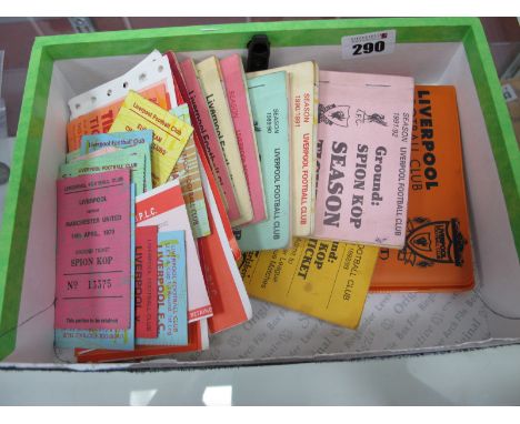 Liverpool Season Ticket Booklets (Used), complete run from 1983-84 to 1995-96, forty two single match tickets 1979-96 includi