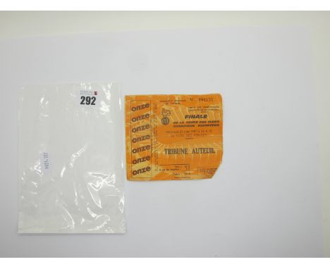 1981 European Cup Final Ticket, Liverpool v. Real Madrid, 27 May, at Parc Des Princes Tribute Auteull, 002131 (torn creased)