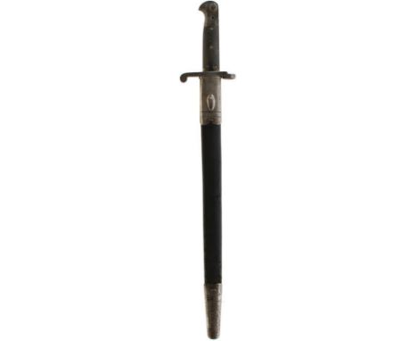 AN 1887 MKI SWORD BAYONET WITH SCABBARD, together with an 1856 Pattern sword bayonet with frog and scabbard, a further simila