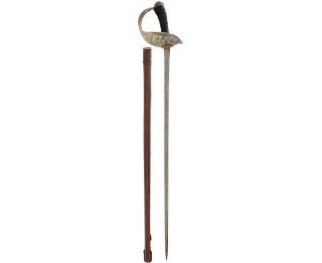 A 1912 PATTERN CAVALRY OFFICER'S SWORD, 88.5cm blade by Wilkinson, serial no. 45244, for 1914-17, devoid of any decoration an