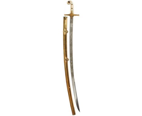 AN 1831 PATTERN GENERAL OFFICER'S SWORD, 82cm clean blade by BOWATER of LONDON, etched with crowned VR cyphers, laurel wreath