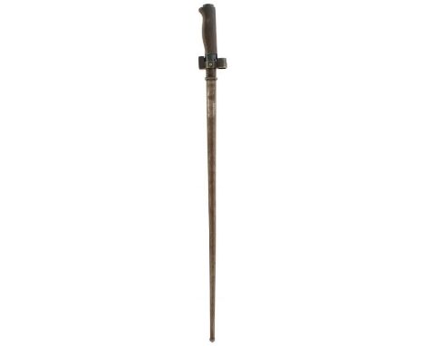 A FRENCH MODEL 1886/93/16 BAYONET WITH BLUED STEEL HILT, contained in its steel scabbard, together with a model 1886, a model