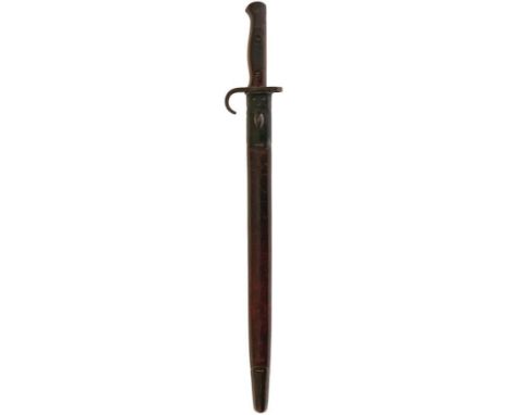 A 1907 PATTERN HOOKED QUILLON BAYONET BY WILKINSON, contained in its steel mounted leather scabbard, together with a conventi