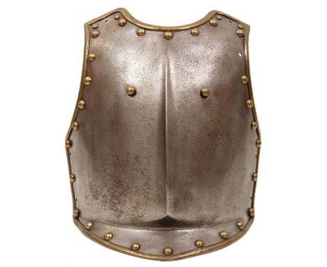 TWO VARIOUS BREAST PLATES, the first of Household Cavalry type and heavy gauge, the second similar but lighter, together with