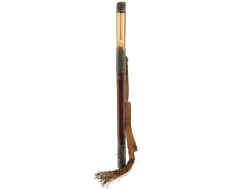 TWO 19TH CENTURY CHINESE TROUSSE OR EATING SETS, each of characteristic form, the first with companion chopsticks and toothpi