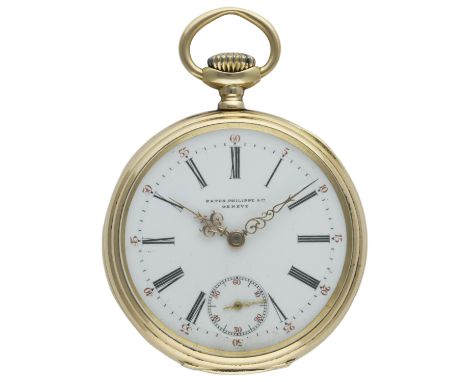 A FINE GENTLEMAN'S 18K SOLID GOLD PATEK PHILIPPE &amp; CO POCKET WATCH CIRCA 1910 FOR E.A.WHIPPLE, SPRINGFIELD, MASS D: Ename