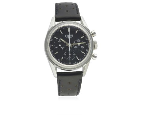 A GENTLEMAN'S STAINLESS STEEL HEUER CLASSIC CARRERA CHRONOGRAPH WRIST WATCH CIRCA 2000, REF. CS3110 TAG HEUER RE-EDITION WITH