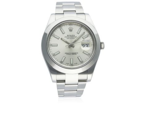 A GENTLEMAN'S STAINLESS STEEL ROLEX OYSTER PERPETUAL DATEJUST II BRACELET WATCH DATED 2012, REF. 116300 WITH BOX &amp; PAPERS