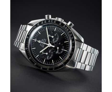 A RARE GENTLEMAN'S STAINLESS STEEL OMEGA SPEEDMASTER PROFESSIONAL CHRONOGRAPH BRACELET WATCH CIRCA 1971, REF. 145022-69 ST, F