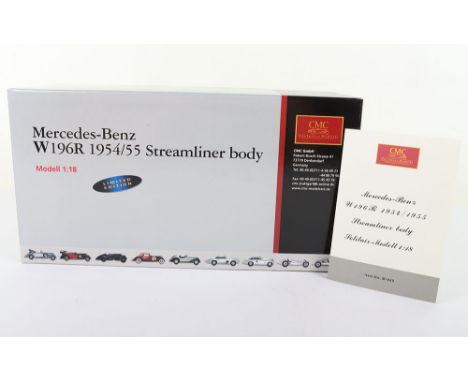 CMC 1:18 scale M-049  Mercedes Benz W196R 1954/55 Streamliner Body Model Grand Prix Car, Limited Edition 2378/5000, in mint  